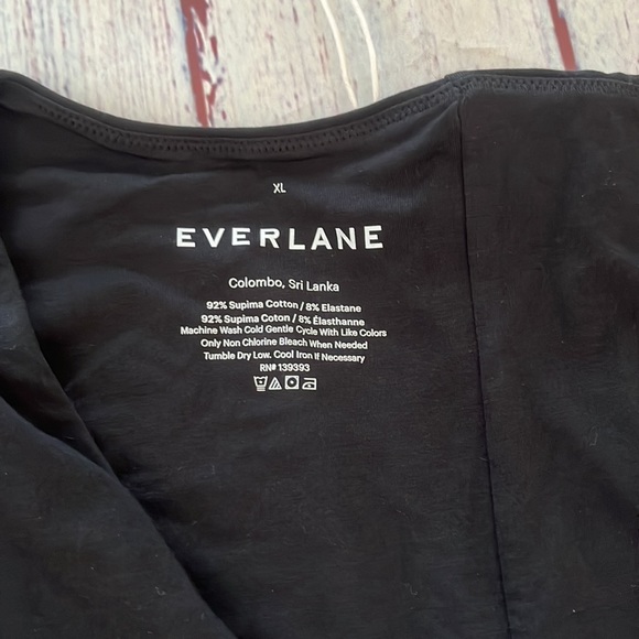 NWT Everlane the Long Sleeve V Neck Bodysuit in black - Picture 15 of 16